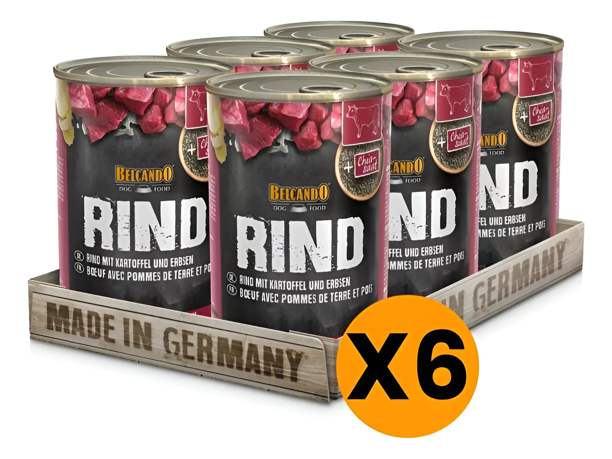Pack 6 Latas Belcando Rind Ternera-patata-guisantes 800g C/u