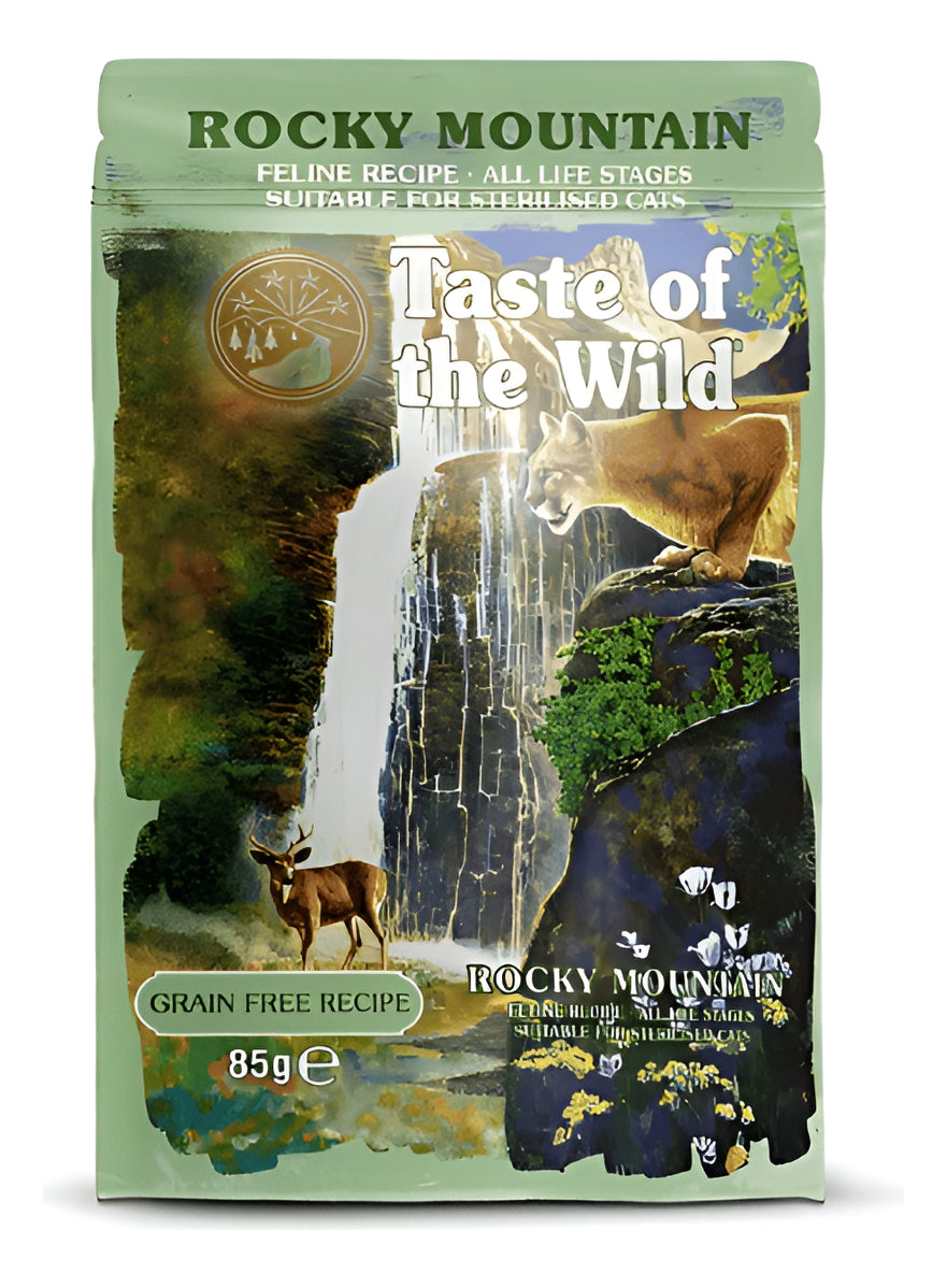 Taste Of The Wild Gato - Pouch Rocky Mountain 85gr- Pack 6un