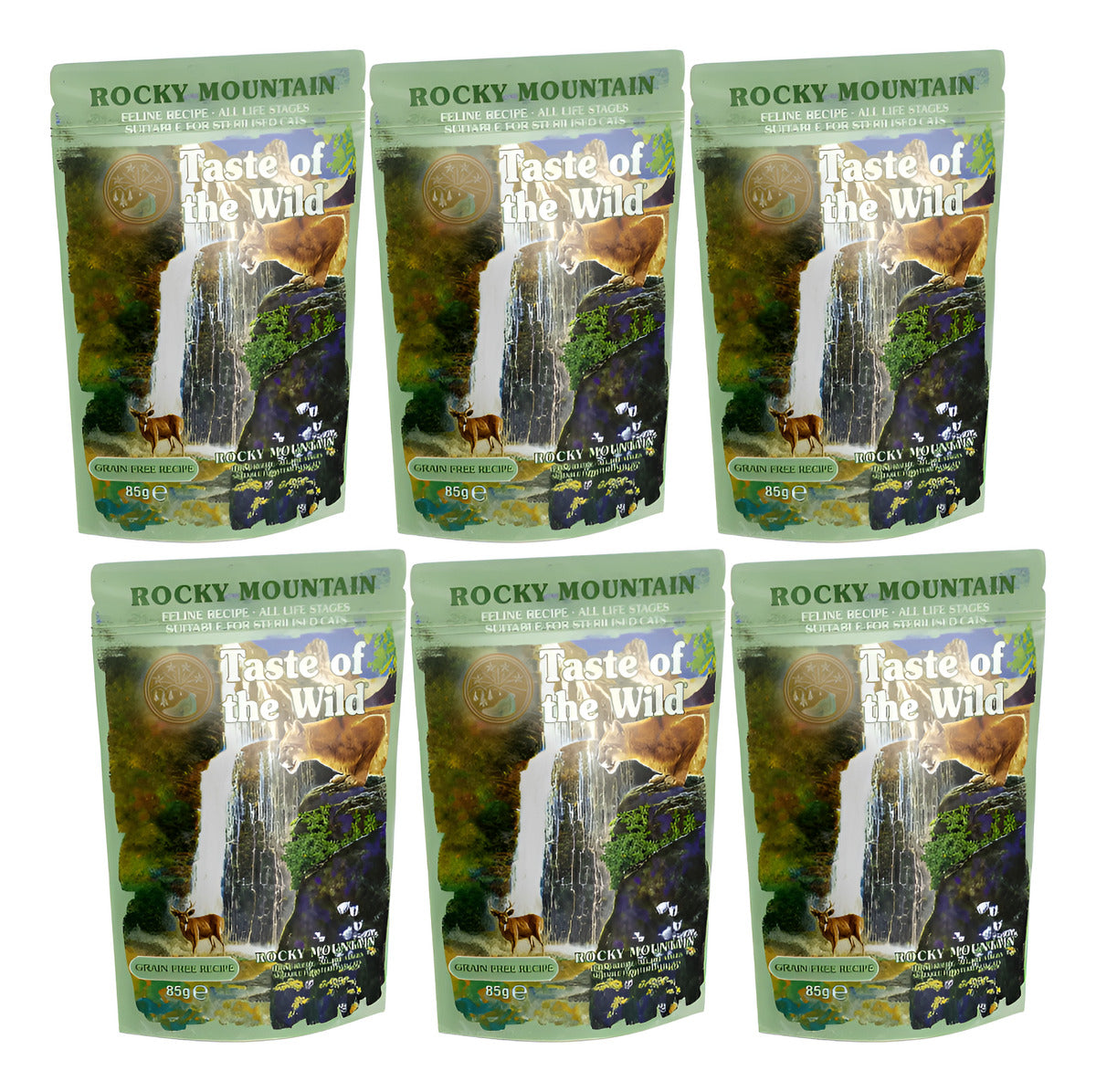 Taste Of The Wild Gato - Pouch Rocky Mountain 85gr- Pack 6un