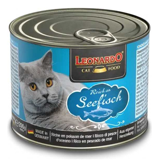 Pack 6 Latas Humedo Leonardo Sabor Pescado 200gr C/u