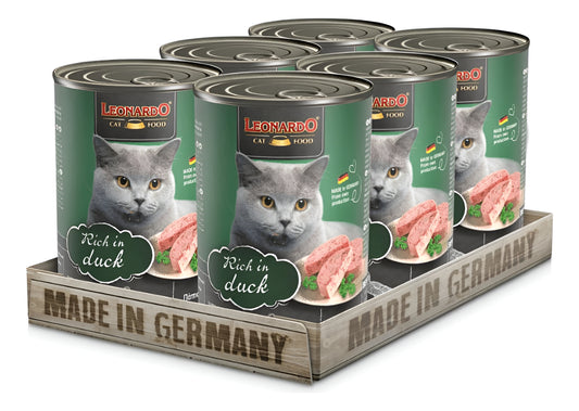 Pack De 6 Latas-húmeda Leonardo Ente (pato) 400gr. C/u