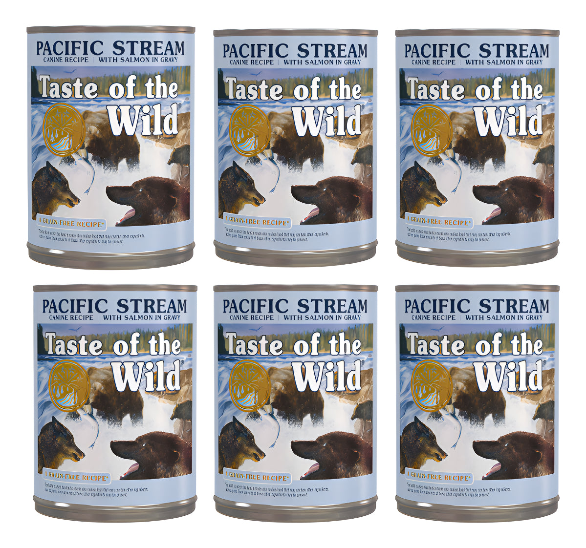 Taste Of The Wild Perros -pacific Stream Pack X 6 Latas 390g