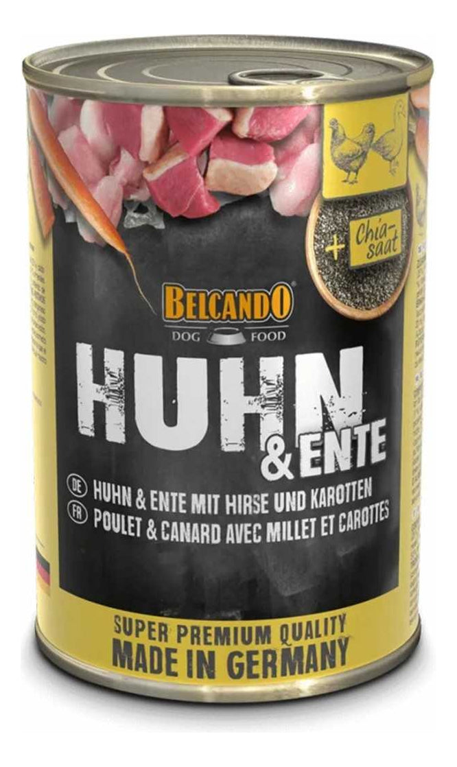6 X Latas Alimento Húmedo Perro Belcando Pollo Y Pato 400g