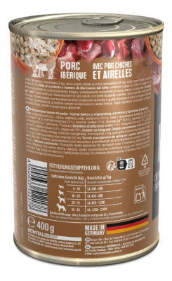 6 X Latas Alimento Húmedo Perro Belcando Cerdo Iberico 400gr