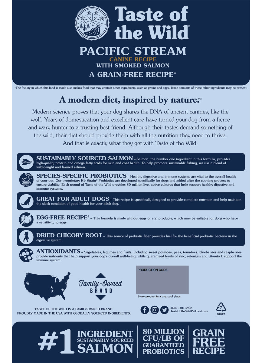Taste Of The Wild - Pacific Stream - Salmon Ahumado Adult 2kg