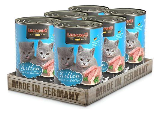 Pack De 6 Latas-húmeda Leonardo Kitten 400gr C/u.