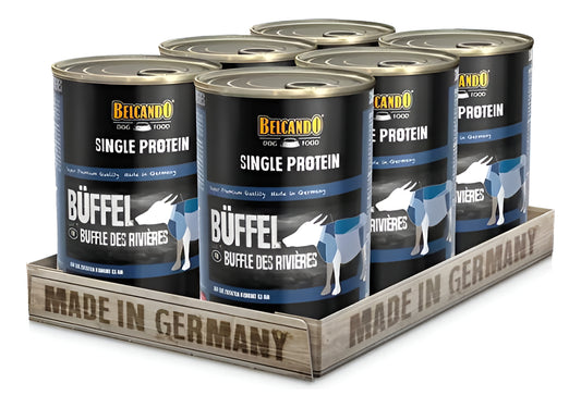Pack 6 Latas Belcando Single Protein Bufalo 400 Gr
