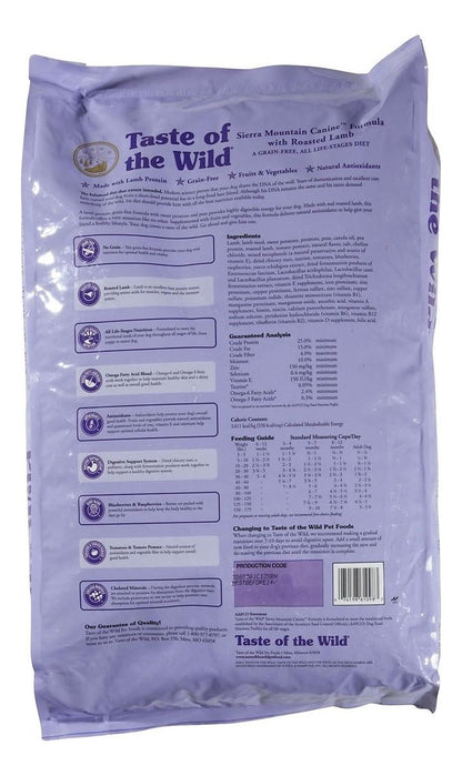 Taste Of The Wild - Sierra Mountain Cordero Asado Adult 2kg