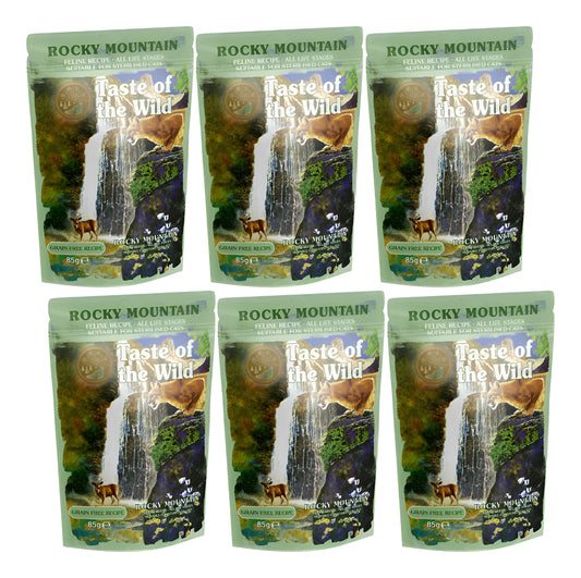 Taste Of The Wild Gato - Pouch Rocky Mountain 85gr- Pack 6un