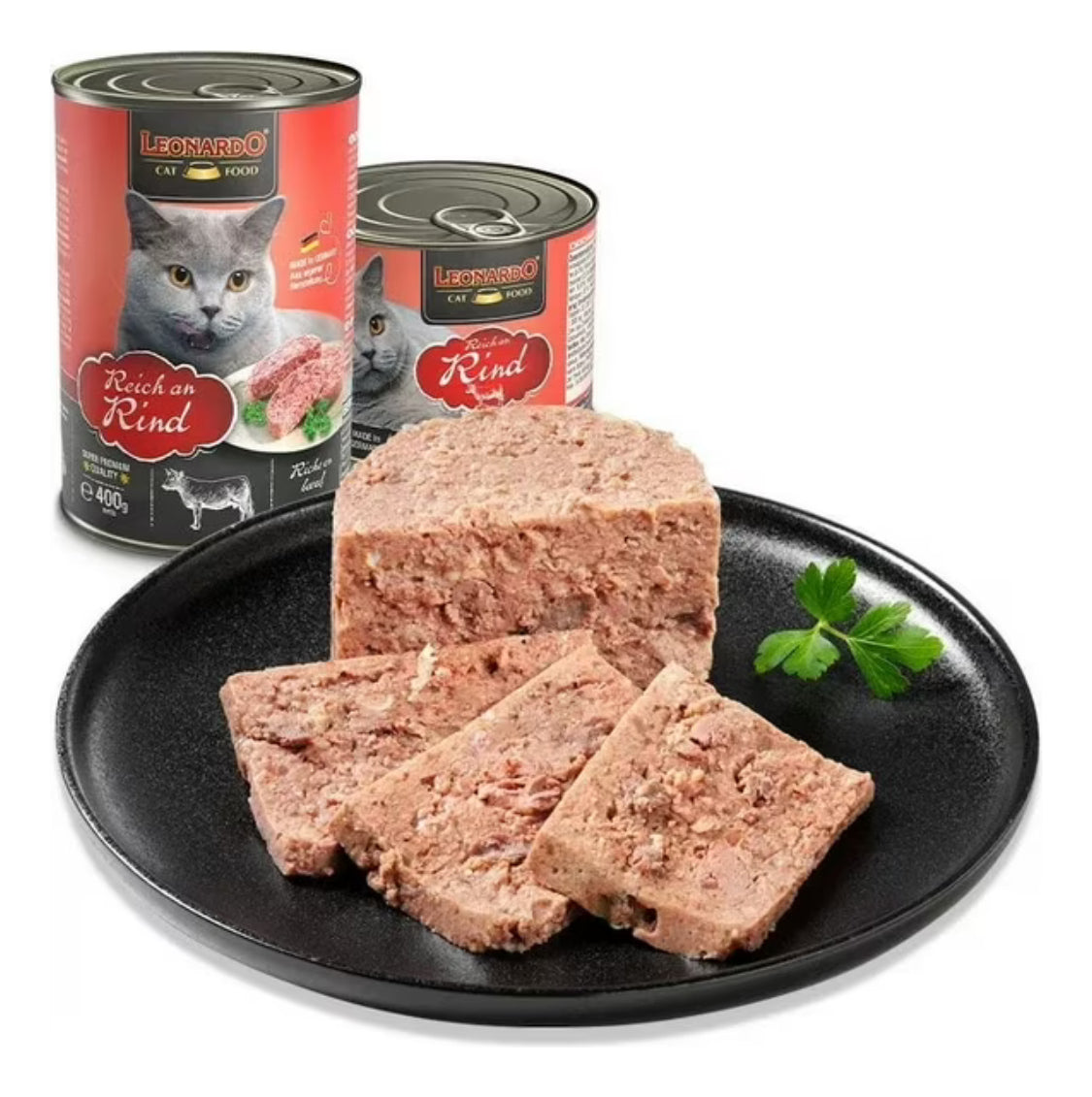 Pack De 6 Latas-húmeda Leonardo Rind (ternera) 400gr. C/u