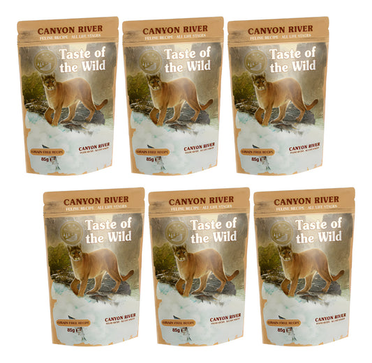 Taste Of The Wild Gato Pouch Canyon River 85gr - Pack 6un