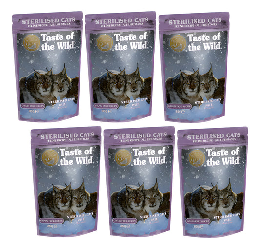 Taste Of The Wild Gato - Pouch Sterilised 85gr - Pack 6un