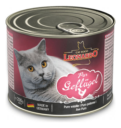 Pack 6 Latas Humedo Leonardo Sabor Ave 200gr C/u