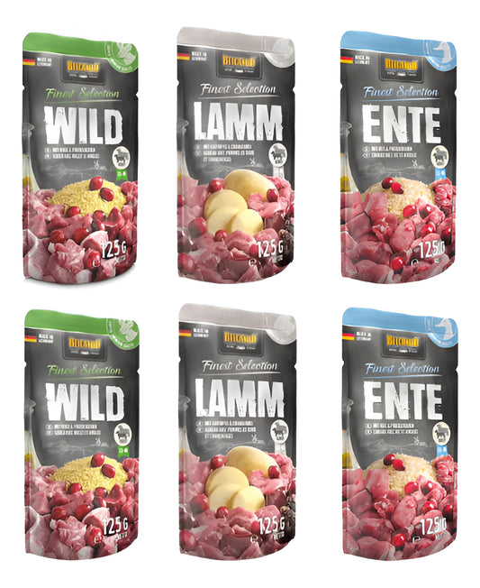 Mix 6 Sobres Belcando Venado-pato-cordero 125gr