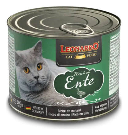 Pack 6 Latas Humedo Leonardo Pato 200gr C/u