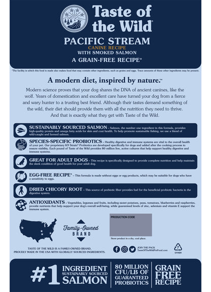 Taste Of The Wild - Pacific Stream - Salmon Ahumado Adult 2kg